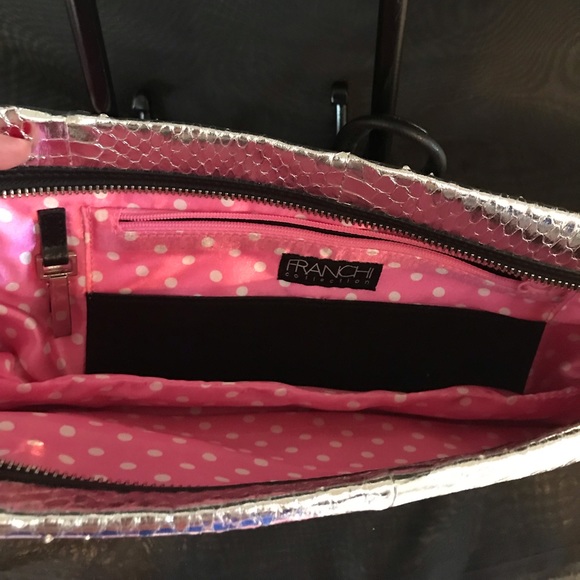 Franchi Collection Snakeskin Embossed Clutch - Picture 3 of 4